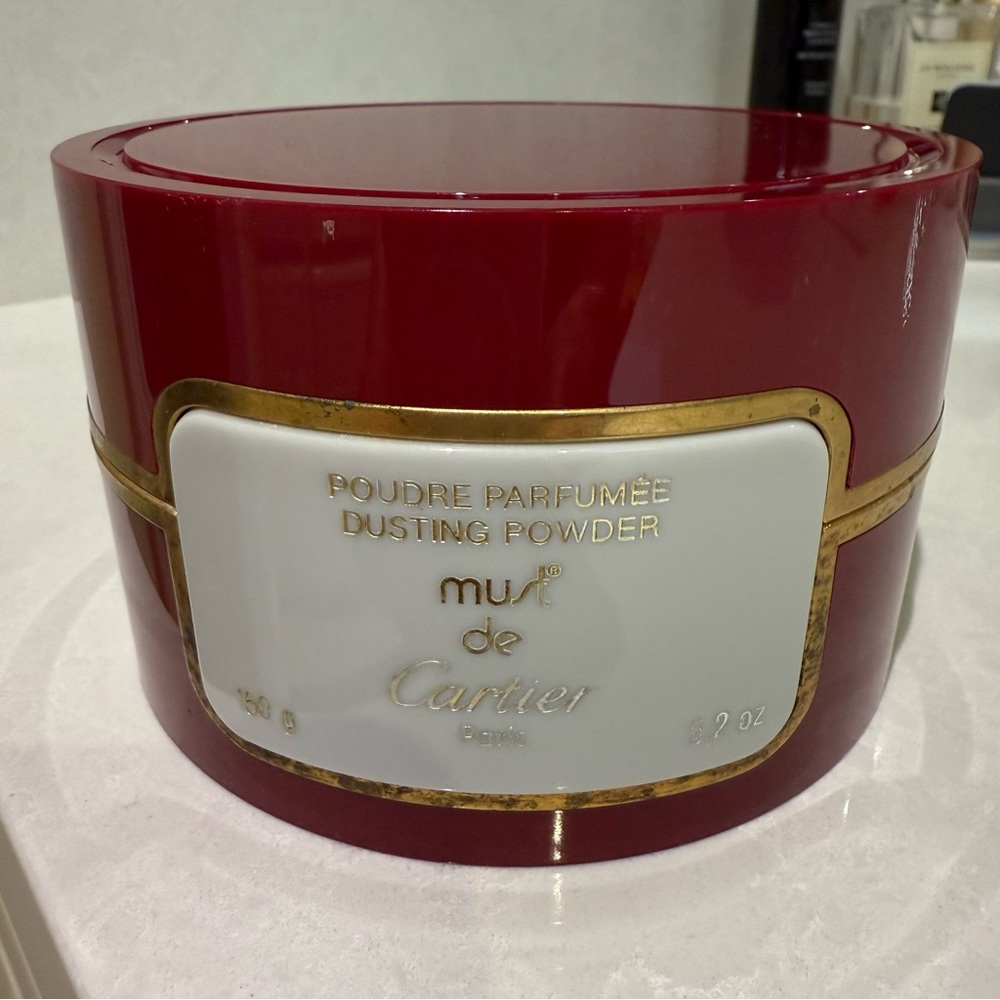 Must de Cartier Dusting Powder For Body, less than half full